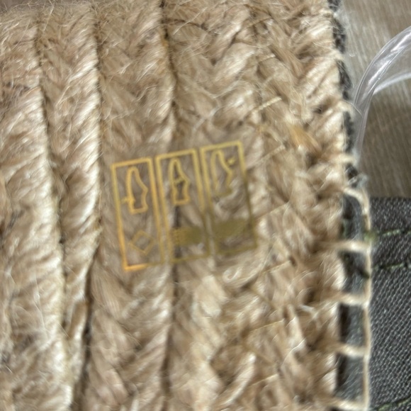 TONI PONS Sz 41 Canvas Elastic Top Espadrilles Wedges Sandals Olive & Grey NEW - Picture 4 of 9